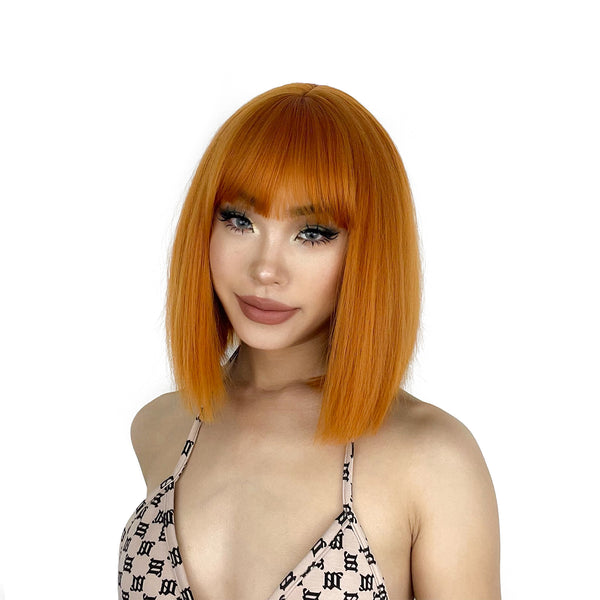 14 Inch Straight Bob Wig with Bangs